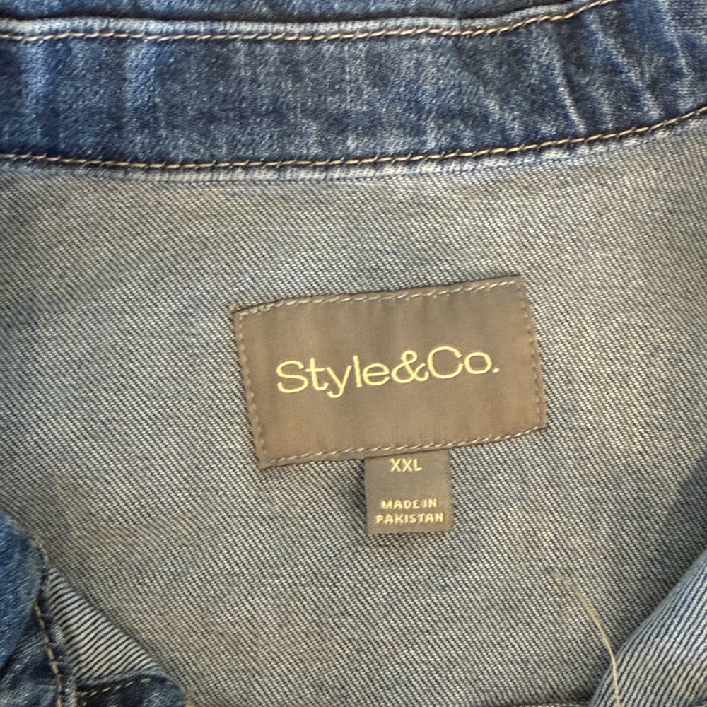 Style & Co. Women's Denim Button-Up Jacket - Picture 2 of 12